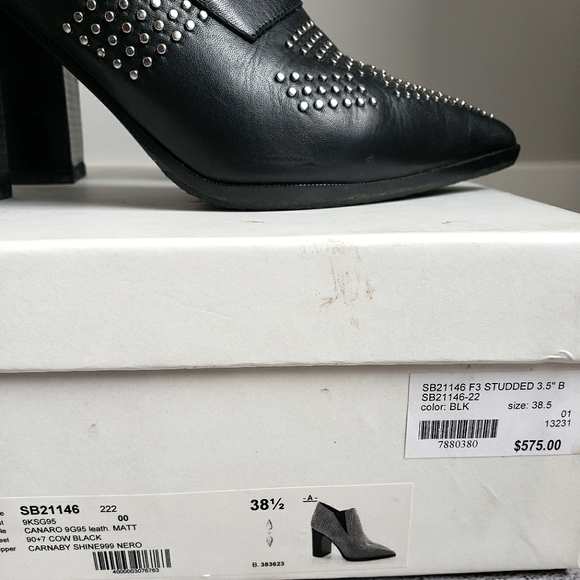 See by Chloe Carnaby Shine Studded Boots Sz 38.5 - Picture 3 of 14